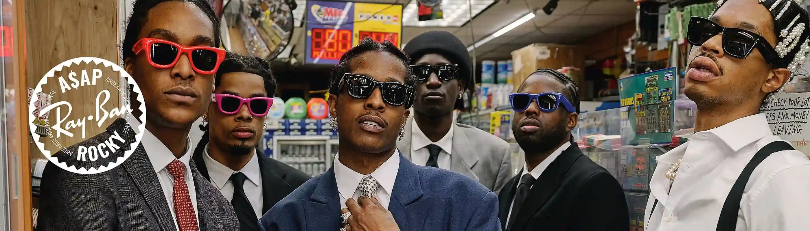 Pubblicità della nuova collezione di occhiali Ray-Ban.