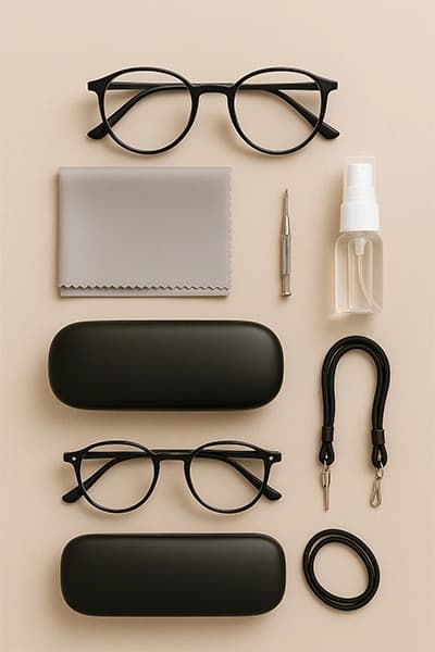 Essential accessories for glasses: cleaning, protection, and comfort
