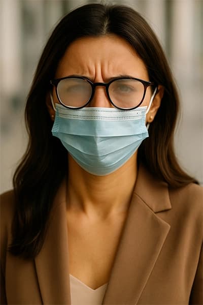 How to prevent glasses from fogging up with a mask