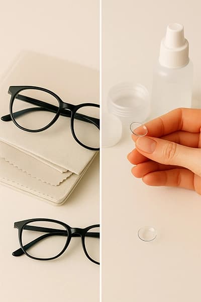 How to choose between glasses, contact lenses, or both