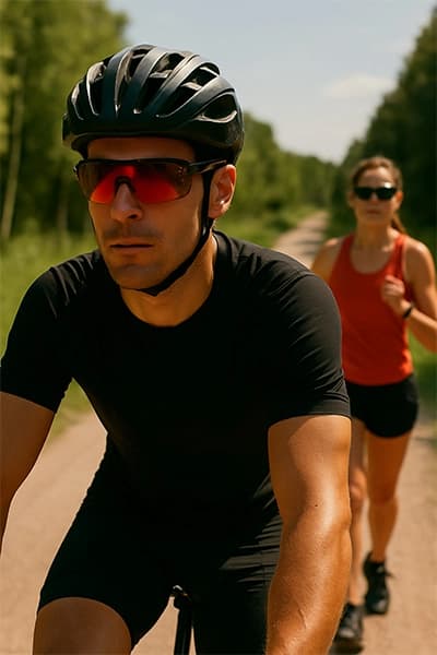 Sportsonnenbrillen: Leitfaden für Radfahrer und Läufer